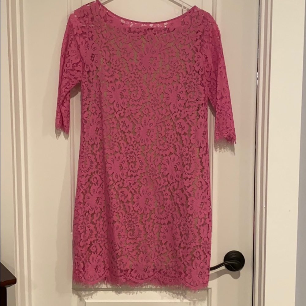 Beautiful Robert Rodriguez pink lace dress size 2